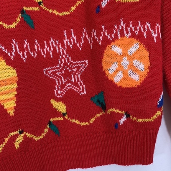 Bluenotes Red Holiday Christmas Knit Sweater - Picture 5 of 7
